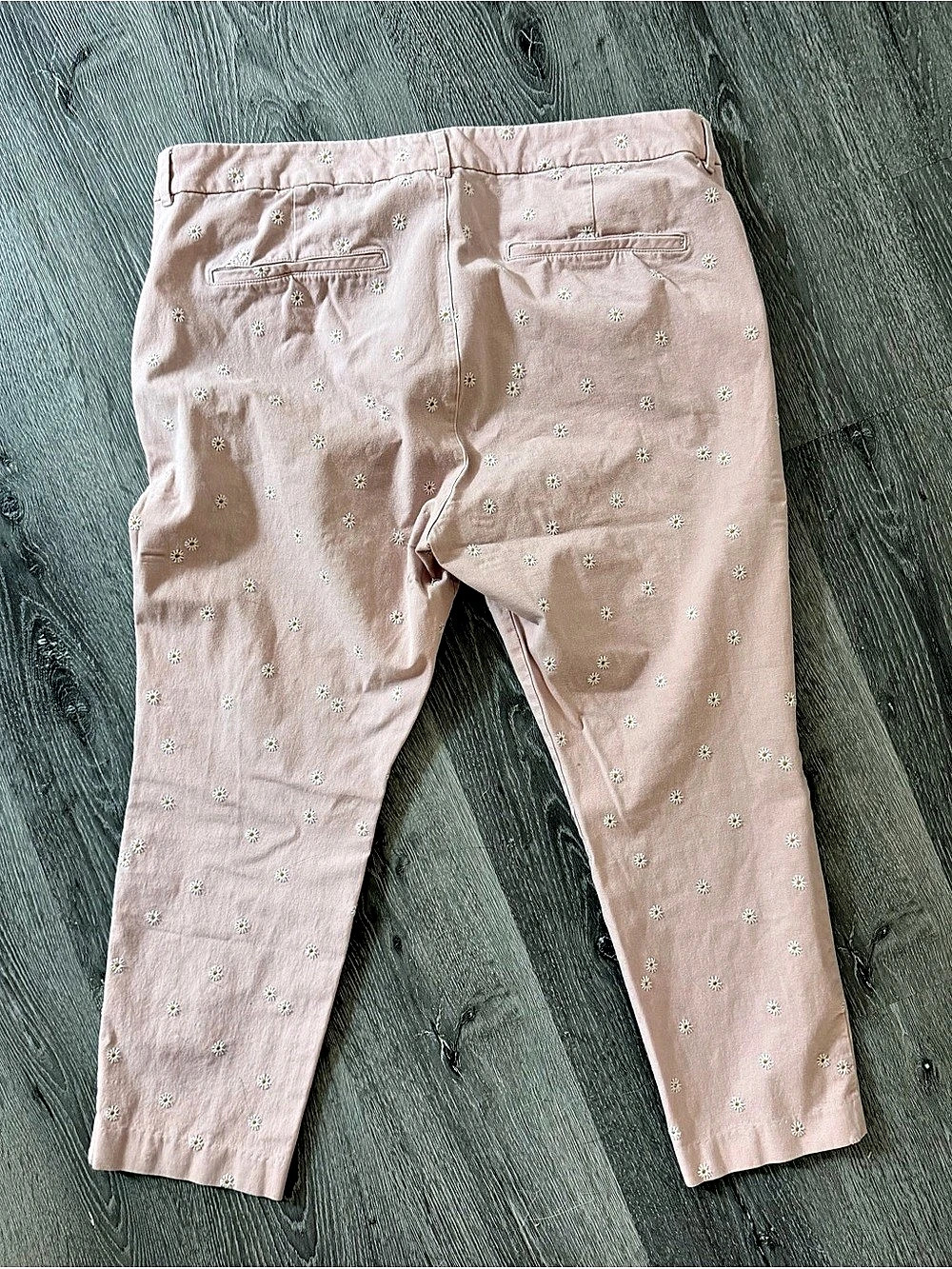Old Navy Floral Ankle Pants Size 18 Pink - Picture 2 of 5